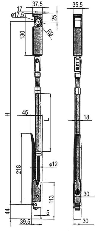 H = 500 mm
L = 90 mm